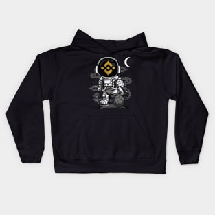 Astronaut Binance BNB Coin To The Moon Crypto Token Cryptocurrency Wallet Birthday Gift For Men Women Kids Kids Hoodie